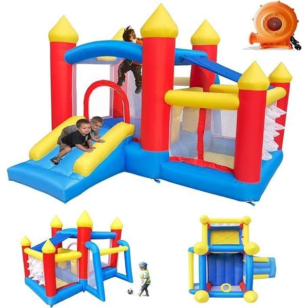 Baralir Indoor Bouncy Castle for Kids Inflatable Bounce House with Blower, Ball Pit Jumping Castle w