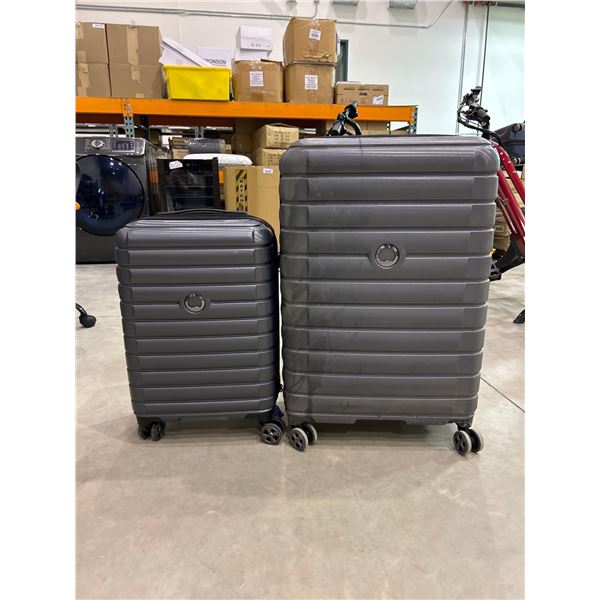 Delsey 2 Piece Hard Shell Rolling Luggage (CRACKED)