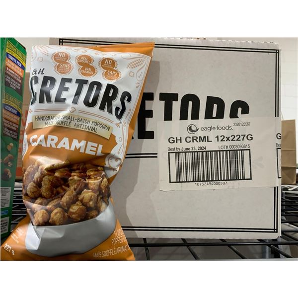 CASE LOT- G.H Cretors Caramel Handcrafted Small-Batch Popcorn 12 x 227g