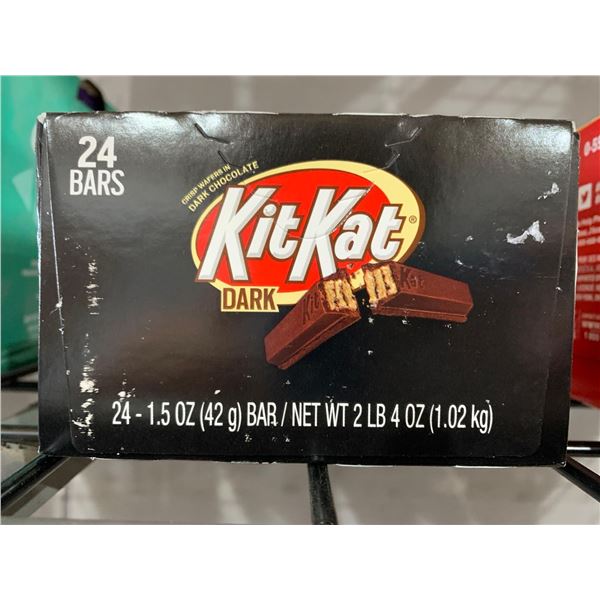 CASE LOT- KitKat Dark Chocolate Covered Wafer Bars 24 x 42g