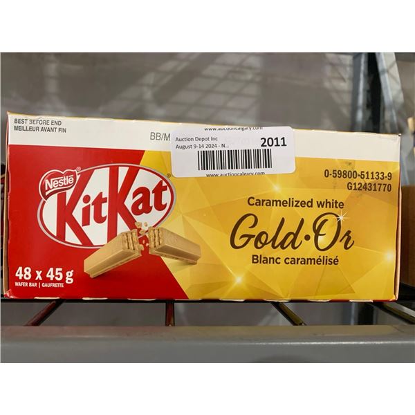 CASE LOT- Nestle KitKat Gold Caramelized White Chocolate Wafer Bars 48 x 45g