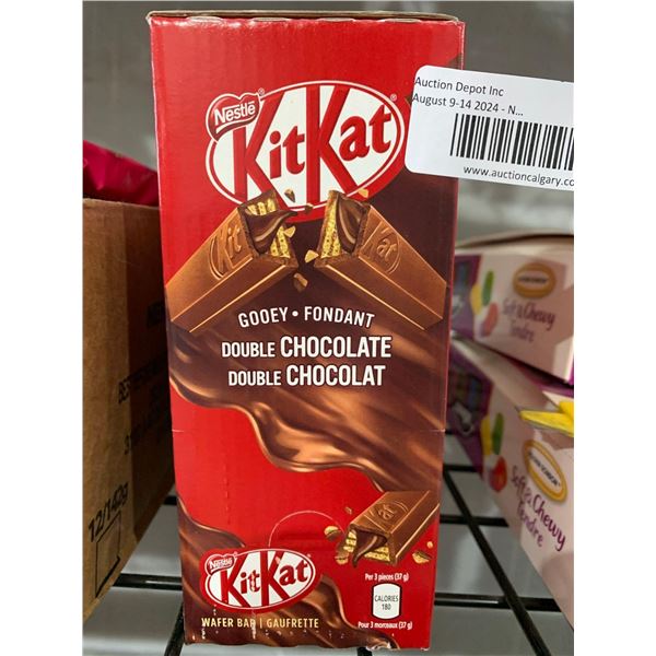 CASE LOT- Nestle KitKat Gooey Double Chocolate Wafer Bars 15 x 112g