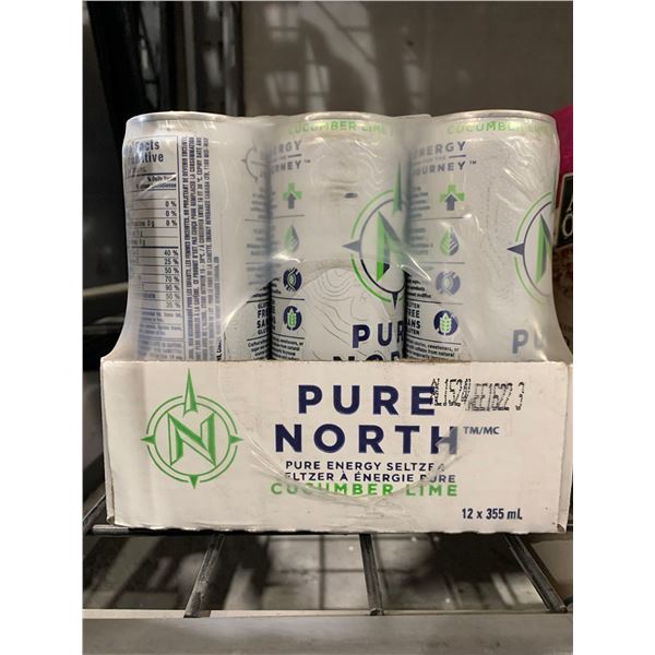 CASE LOT- Pure North Cucumber Lime Energy Seltzer 12 x 355ml