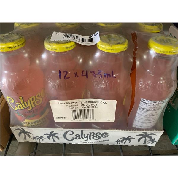 CASE LOT- Calypso Strawberry Lemonade Beverage 12 x 473ml
