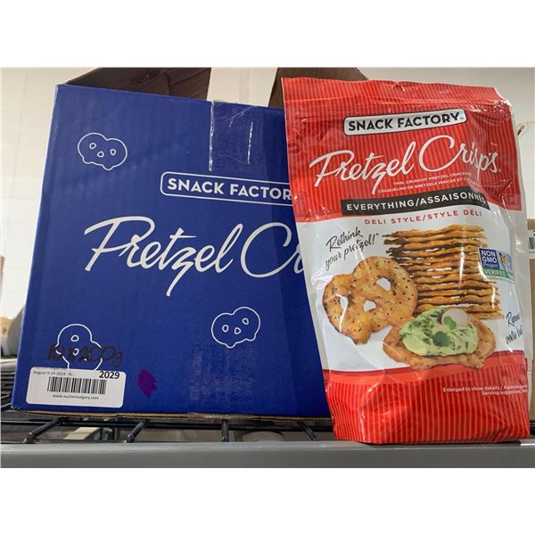 CASE LOT- Snack Factory Pretzel Crisps Deli Style Crunchy Pretzel Crackers 10 x 200g