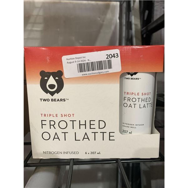 CASE LOT- Two Bears Triple Shot Nitrogen Infused Frothed Oat Latte 6 x 207ml