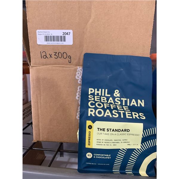 CASE LOT- Phil & Sebastian Coffee Roasters Standard Coffee Beans w/ Espresso 12 x 300g
