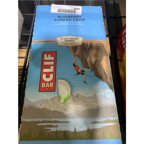 CASE LOT- Clif Bar Blueberry Almond Crisp Plant-Based Energy Bar 12 x 68g