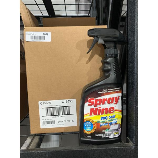 CASE LOT- Spray Nine BBQ Grill Cleaner 6 x 650ml