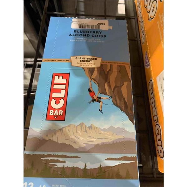CASE LOT- Clif Bar Blueberry Almond Crisp Plant-Based Energy Bar 12 x 68g