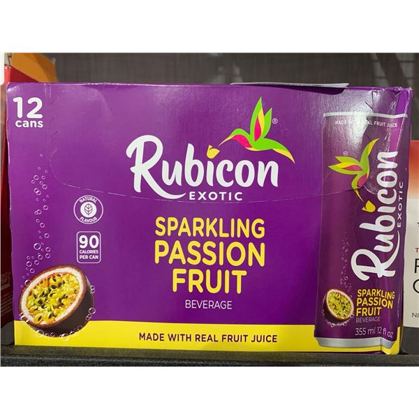 CASE LOT- Rubicon Sparkling Passion Fruit Beverage 12 x 355ml