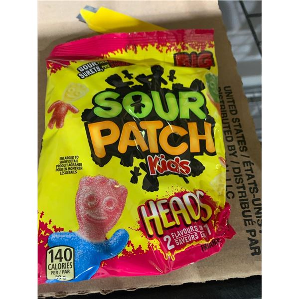 CASE LOT- Big Sour Pacth Kids 2-in-1 Flavour Heads 12 x 154g