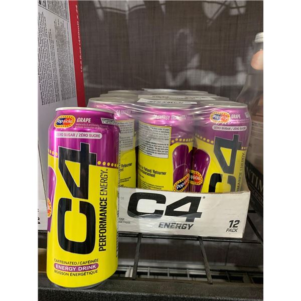 CASE LOT- C4 Performance Energy Drink Grape Popsicle Flavour  12 x 473ml