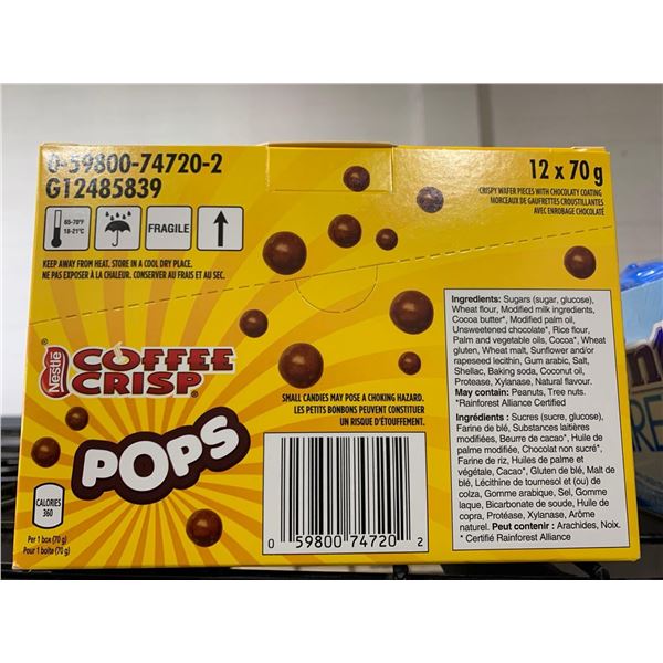 CASE LOT- Nestle Coffee Crisp Pops 12 x 70g