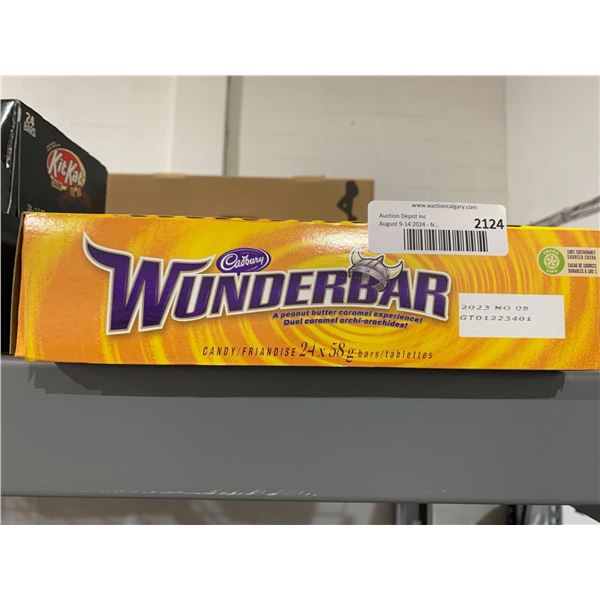 CASE LOT- Cadbury WunderBar Peanut Butter & Caramel Filled Candy Bar 24 x 58g
