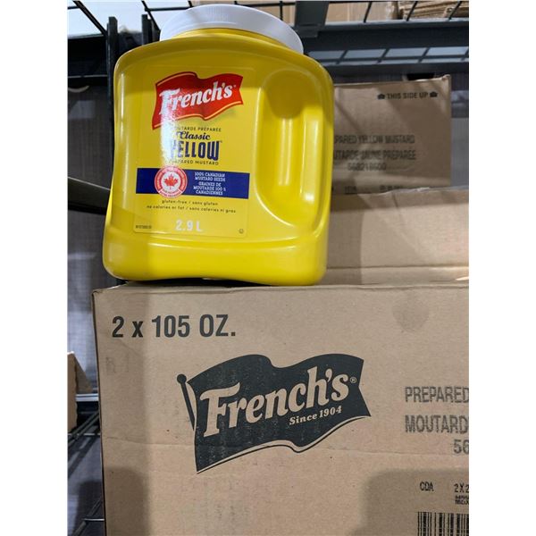 CASE LOT- French's Classic Yellow Prepared Mustard 2 x 105oz