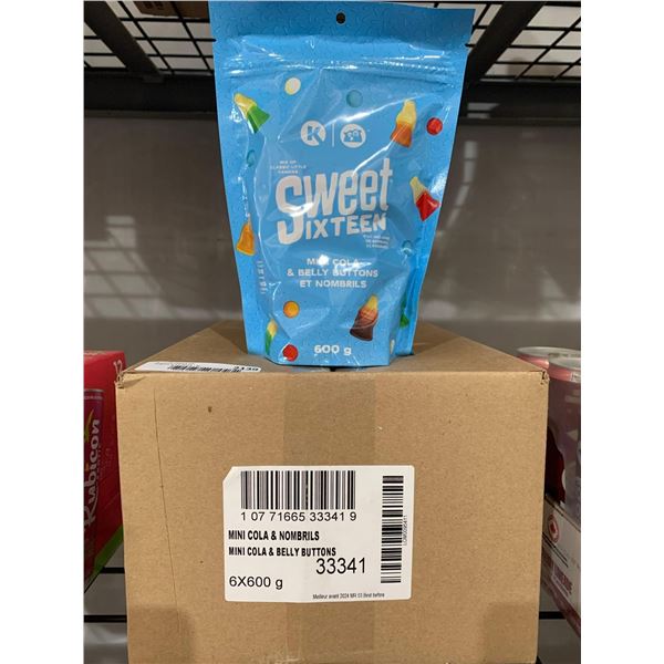 CASE LOT- Sweet Sixteen Mini Cola & Button Gummy Mix 6 x 600g