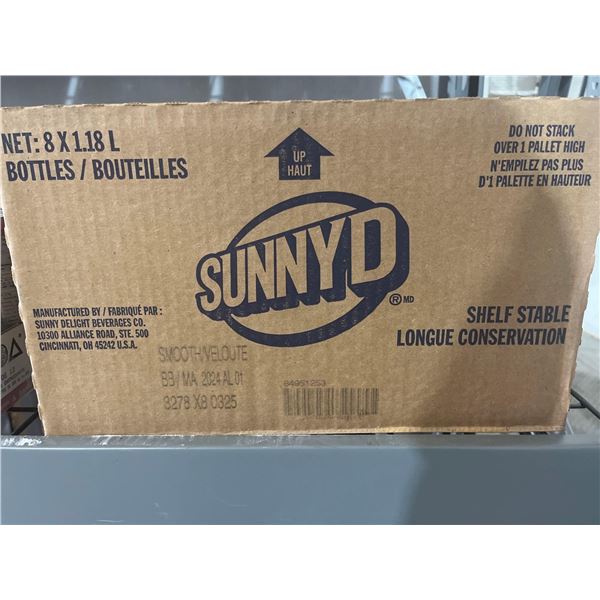CASE LOT- SunnyD Tangy Original Orange Citrus Punch Beverage  8 x 1.18L