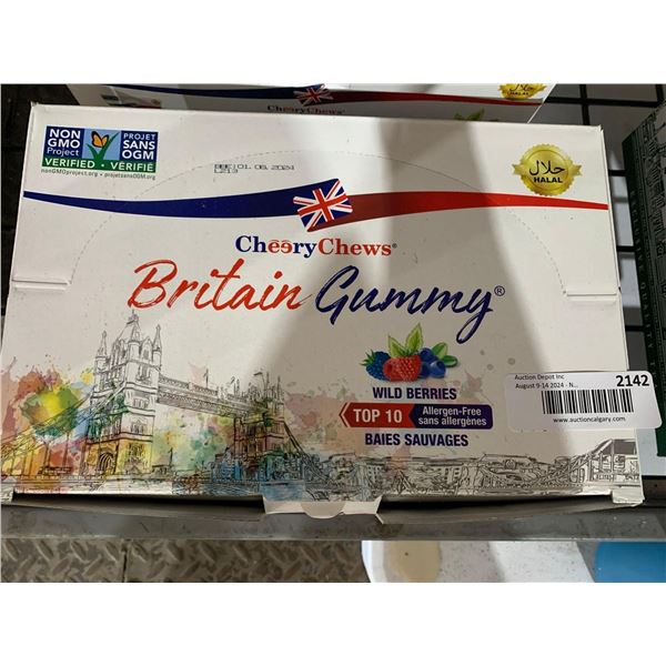 CASE LOT- Cheery Chews Britain Gummy Candies Wild Berries 12 x 150g
