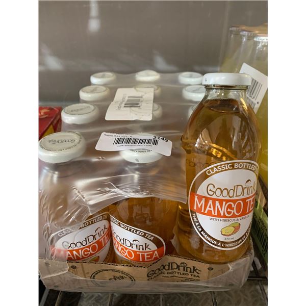 CASE LOT- GoodDrink Mango Tea w/ Infused Hibiscus & Vanilla 12 x 473ml