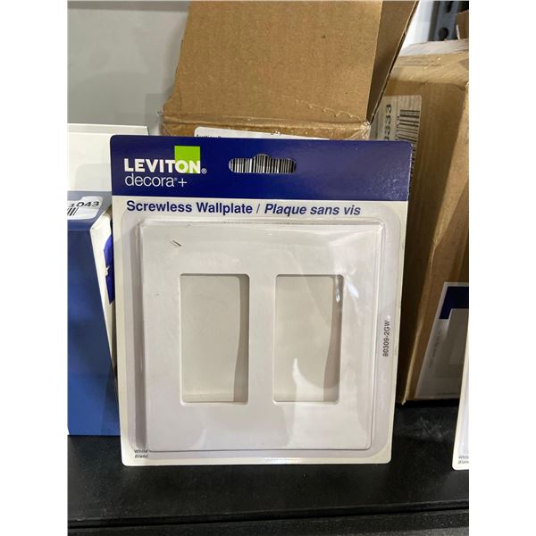 Leviton Decora+ Screwless Dual Wallplate White x's10