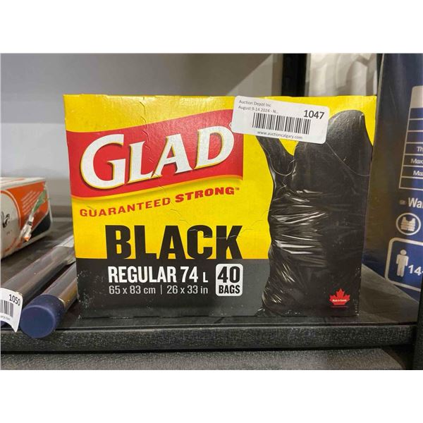 Glad Black Regular 74L 26"x33" Garbage Bags 40pk