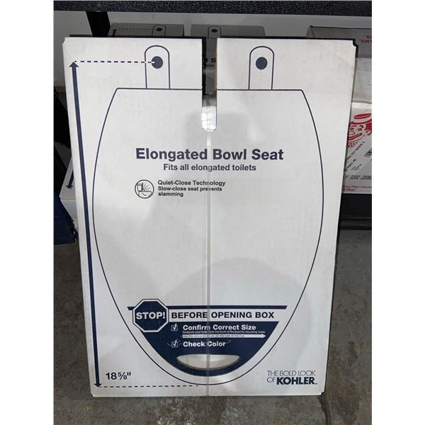 Kohler Elongated Toilet Bowl Seat 18 5/8" x 14 3/16"