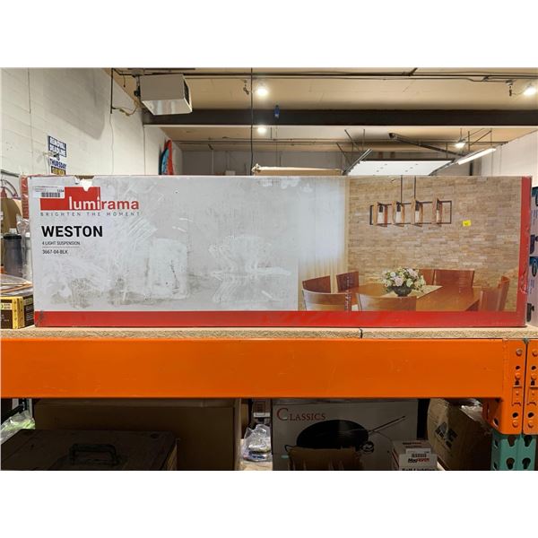 Lumirama Weston 4 Light Suspension 3667-04=Blk