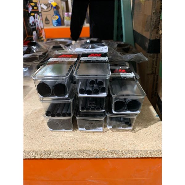 MotoMaster Heavy Wall Heat Shrink Tubing Black Lot of Assorted Sizes
