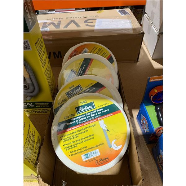 Richard 18462 Fiberglass Drywall Tape 2" x 500Ft Self Adhesive x4