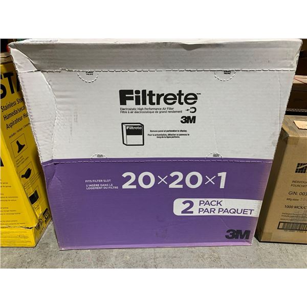 Filtrete Electrostatic High Performance Air Filter 3M 20x20x1 2Pack
