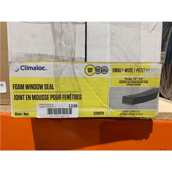Climaloc Foam Window Seal Small-Wide 1/16" - 3/16" x 17'L