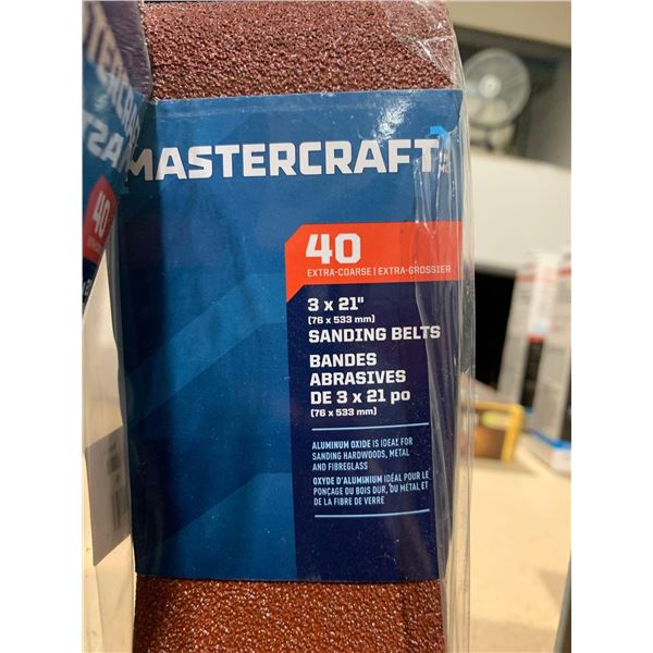 Mastercraft 40 Extra Coarse 3 x 21" Sanding Belts x's 6 Packages