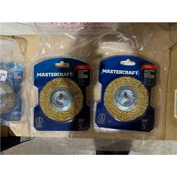 Mastercraft Corse Wire Wheel Brush 1/4"  4" Lot of 2