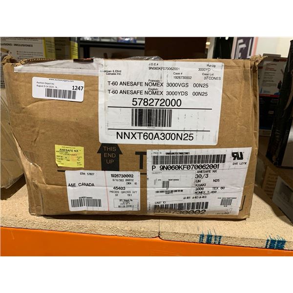 T-60 Anesafe Nomex 3000yds Khaki Thread x's 33 Spools