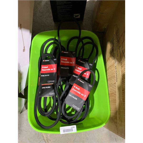 Lot of Assorted Size V-Belts
