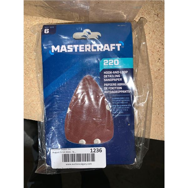 Mastercraft 220 Hook & Loop Detailing Sandpaper 5x 6 count