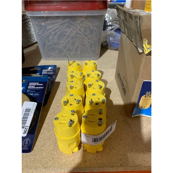 Lot of 10 Leviton Vinyl Plug Replacement ends (Female)