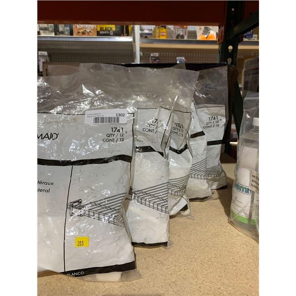 Closet Maid Side wall Brackets Lot of 4, 12 Pc Sets