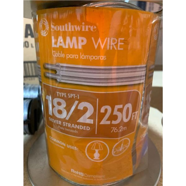Southwire Lamp Wire 18/2 Silver Stranded 250'