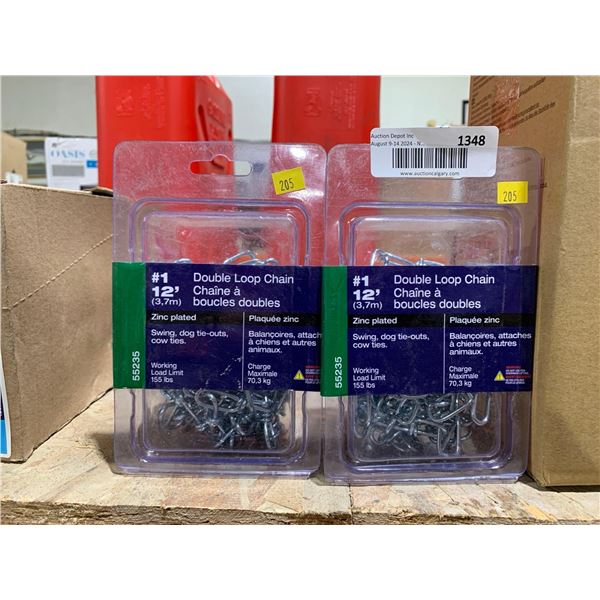 Lot of 2 Double Loop Chain 12'