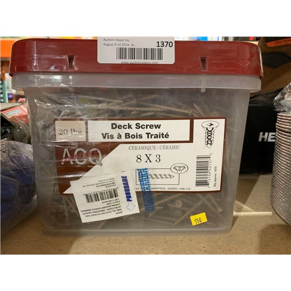 20 Lbs Deck Screws 8x3