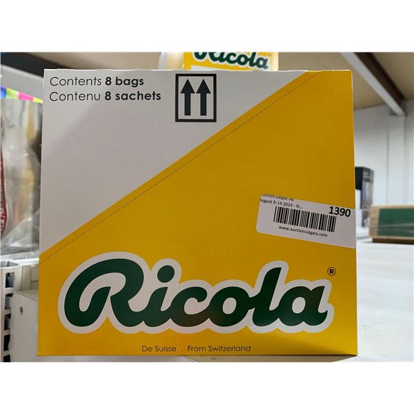 Ricola Honey Lemon Echinacea Cough Drops 19loz per bag x's 8 Bags
