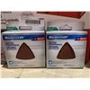 Image 1 : Mastercraft 3 5/8" Triangular Hook & Loop Detailing Sandpaper 100 Medium 15pk x 2