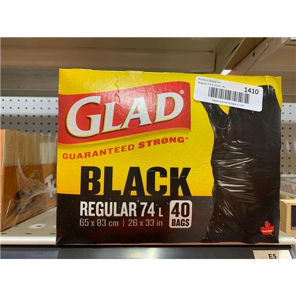 Glad Black Regular 74L 26"x33" Garbage Bags 40pk