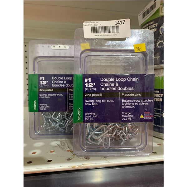 #1 12" Double Loop Chain Zinc Plated x's 2