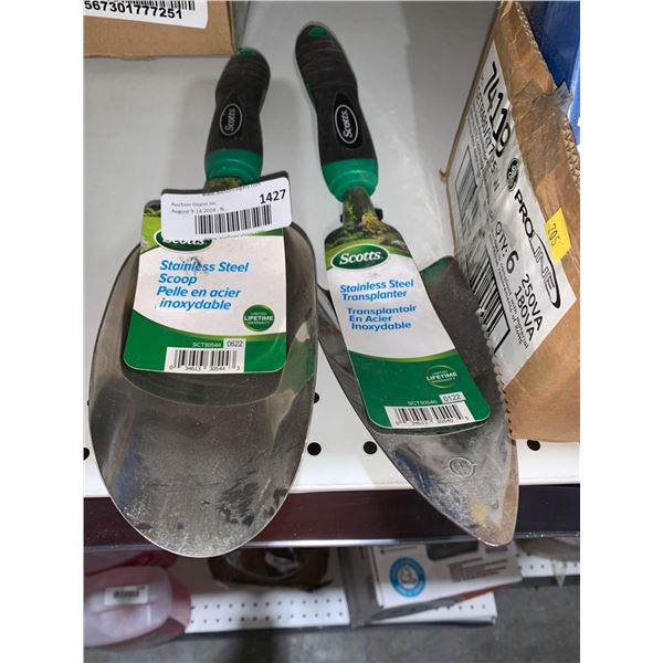 Scotts Stainless Steel Scoop & Transplanter Garden Tools
