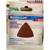 Image 2 : Mastercraft 3 5/8" Triangular Hook & Loop Detailing Sandpaper 100 Medium 15pk x 2