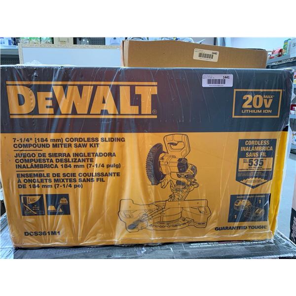 DeWalt 7-1/4" Cordless Sliding Compound Miter Saw Kit