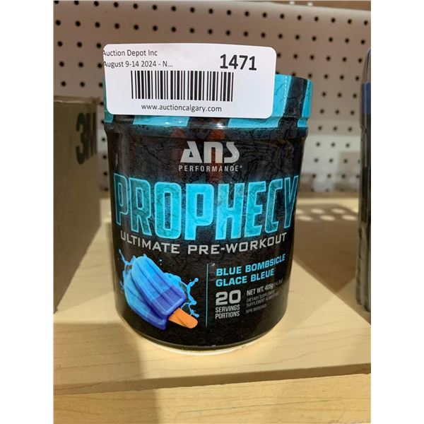ANS Performance Prophecy Ultimate Pre-Workout Blue Bombsicle 405g DIetary Suppilment